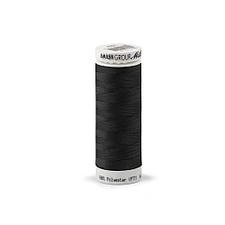 Polyester elastic threads seraflex mettler 130 m - Black (5 Pieces)