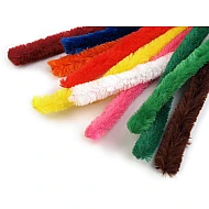 Fuzzy chenille wire sticks ø15 mm, length 30 cm - Green fir (50 Pieces)