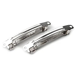 Diy french style barrettes / unfinished hair clips 6x60 mm - Platinum (4 Pieces)