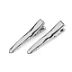 Alligator hair clip with teeth 35 mm - Platinum (5 Pieces)