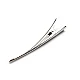 Alligator hair clip with teeth 75 mm - Silver (4 Pieces)