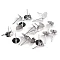 Diy stud earrings posts ø8 mm - Platinum (20 Pieces)