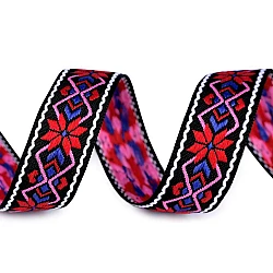 Native indian trim / patterned ribbon width 24 mm - Red (10 Meters)