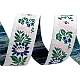 Polyester folk costume ribbon width 35mm - White (25 Meters)