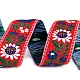 Polyester folk costume ribbon width 35mm - White (25 Meters)