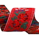 Polyester folk costume patterned ribbon width 55mm - Light red (1 Meter)