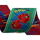 Polyester folk costume patterned ribbon width 55mm - Light red (1 Meter)