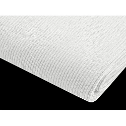 Elastic rib knit fabric - White (1 Meter)