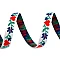 Folk costume patterned ribbon 9 mm - White (25 Meters)