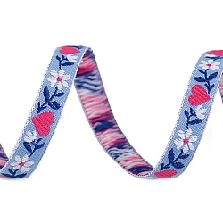 Folk costume patterned ribbon 9 mm - Blue ice (25 Meters)