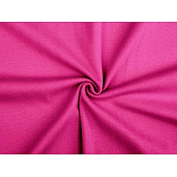 Elastic cotton fabric smooth / jersey knit, tubular - Fuchsia (1 Meter)