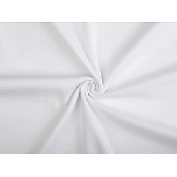 Elastic cotton fabric smooth / jersey knit, tubular - White (1 Meter)