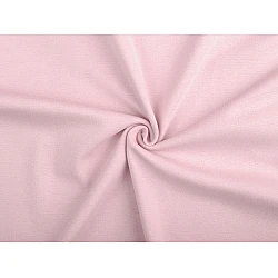 Elastic cotton fabric smooth / jersey knit, tubular - Powder (1 Meter)
