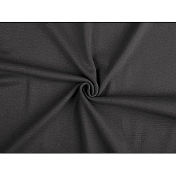 Elastic cotton fabric smooth / jersey knit, tubular - Gray (1 Meter)