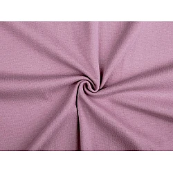 Elastic cotton fabric smooth / jersey knit, tubular - Vintage pink (1 Meter)