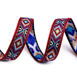 Jacquard ribbon indian design width 16 mm - Red (1 Meter)