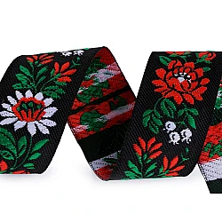 Tapestry jacquard / folk costume ribbon width 35 cm - Black (1 Meter)