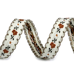 Jacquard ribbon costume trimming, width 17 mm - Ecru light (18 Meters)