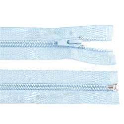 Nylon zipper, no 5, open-end 40 cm jacket pol - Blue ice (1 Piece)
