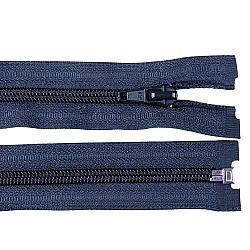 Nylon zipper, no 5, open-end 40 cm jacket pol - Blue dark (1 Piece)