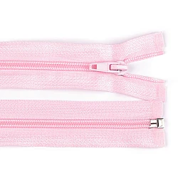 Nylon zipper, no 5, open-end 45 cm jacket pol - Light pink (1 Piece)