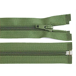 Nylon zipper, no 5, open-end 45 cm jacket pol - Green bottle (1 Piece)