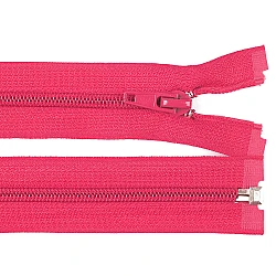 Nylon zipper, no 5, open-end 50 cm jacket pol - Raspberry (1 Piece)