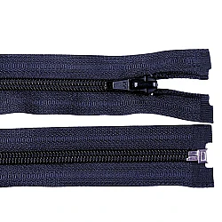 Nylon zipper, no 5, open-end 50 cm jacket pol - Blue dark (1 Piece)