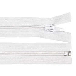 Nylon zipper, no 5, open-end 35 cm jacket pol - White (1 Piece)