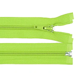 Nylon zipper, no 5, open-end 80 cm jacket pol - Green light (1 Piece)