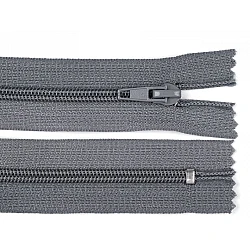 Nylon zipper, no 5, closed-end 18cm pol - Steel grey (1 Piece)