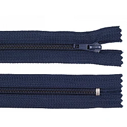 Nylon zipper, no 5, closed-end 18cm pol - Blue dark (1 Piece)