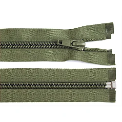 Nylon zipper, no 5, open-end 30 cm jacket - Green olive (1 Piece)