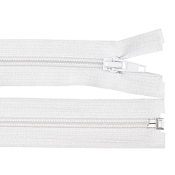 Nylon zipper, no 5, open-end 30 cm jacket - White (1 Piece)