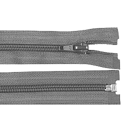 Nylon zipper, no 5, open-end 30 cm jacket - Steel grey (1 Piece)