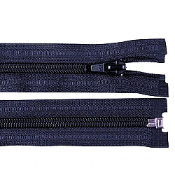 Nylon zipper, no 5, open-end 30 cm jacket - Blue dark (1 Piece)