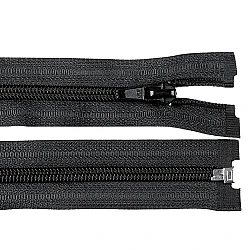 Nylon zipper, no 5, open-end 30 cm jacket - Black (1 Piece)