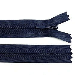 Invisible zipper no 3, length 50 cm - Blue dark (1 Piece)
