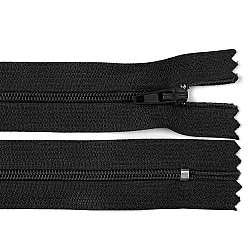 Nylon zipper no 3, length 45 cm autolock - Black (1 Piece)