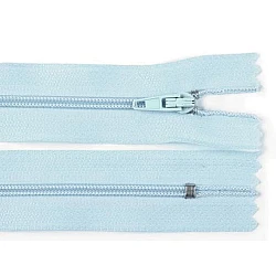 Nylon zipper, no 3, length 40 cm pinlock - Blue ice (1 Piece)