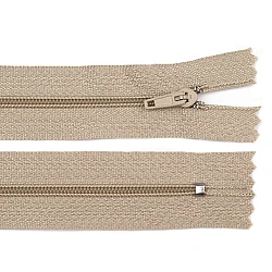 Nylon zipper, no 3, length 40 cm pinlock - Cream (1 Piece)