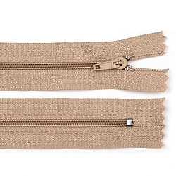 Nylon zipper, no 3, length 40 cm pinlock - Natural brown (1 Piece)