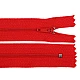 Nylon zipper, no 3, length 45 cm pinlock - Red (1 Piece)