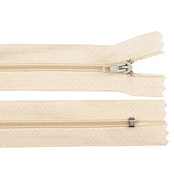Nylon zipper, no 3, length 45 cm pinlock - Cream lightest (1 Piece)