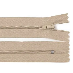 Nylon zipper, no 3, length 45 cm pinlock - Cream (1 Piece)