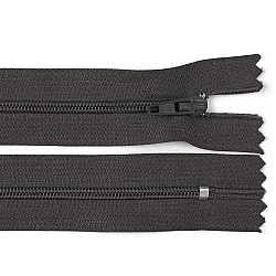 Nylon zipper, no 3, length 50 cm pinlock - Dark grey (1 Piece)