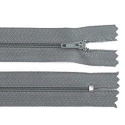 Nylon zipper, no 3, length 50 cm pinlock - Steel grey (1 Piece)