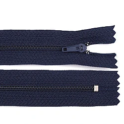 Nylon zipper, no 3, length 50 cm pinlock - Blue dark (1 Piece)