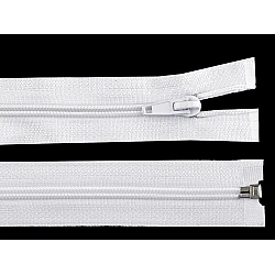 Nylon zipper, no 5, length 100 cm jacket - White (1 Piece)