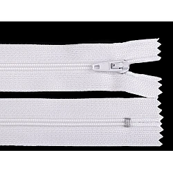 Nylon zipper no 3, length 14 cm autolock - White (1 Piece)
